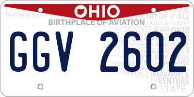 OH license plate GGV2602