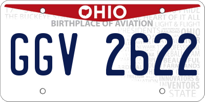 OH license plate GGV2622