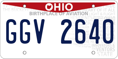 OH license plate GGV2640