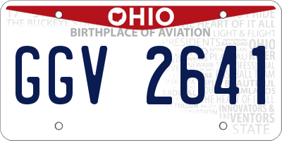 OH license plate GGV2641