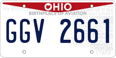OH license plate GGV2661