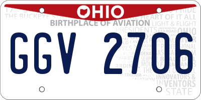 OH license plate GGV2706