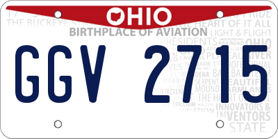 OH license plate GGV2715