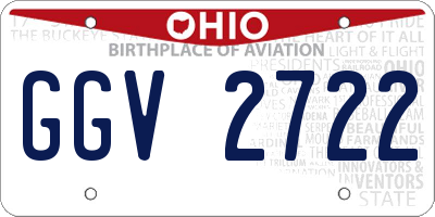 OH license plate GGV2722