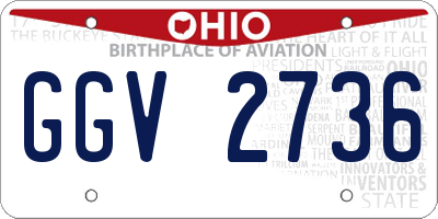 OH license plate GGV2736