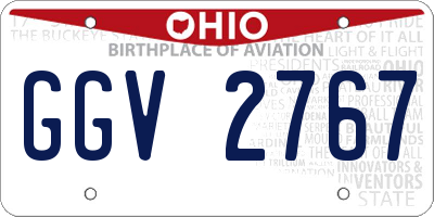 OH license plate GGV2767