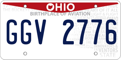 OH license plate GGV2776
