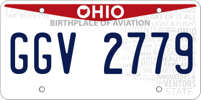 OH license plate GGV2779