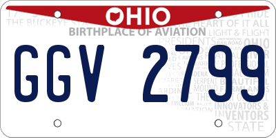 OH license plate GGV2799