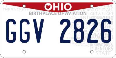 OH license plate GGV2826