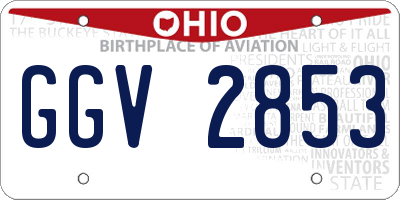 OH license plate GGV2853