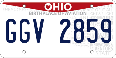 OH license plate GGV2859