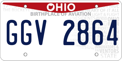 OH license plate GGV2864