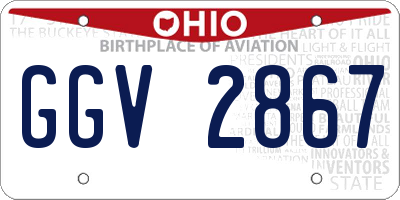 OH license plate GGV2867