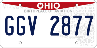 OH license plate GGV2877