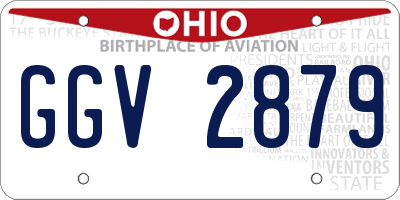 OH license plate GGV2879