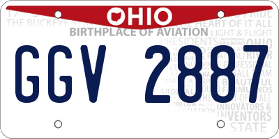 OH license plate GGV2887