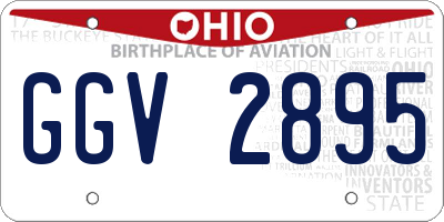 OH license plate GGV2895