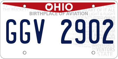 OH license plate GGV2902