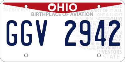 OH license plate GGV2942