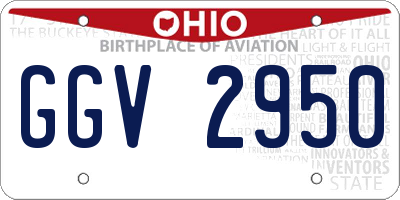 OH license plate GGV2950