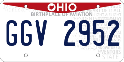 OH license plate GGV2952