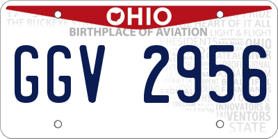 OH license plate GGV2956