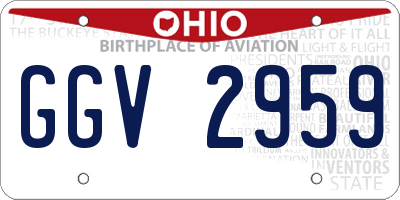 OH license plate GGV2959