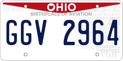 OH license plate GGV2964