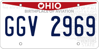 OH license plate GGV2969