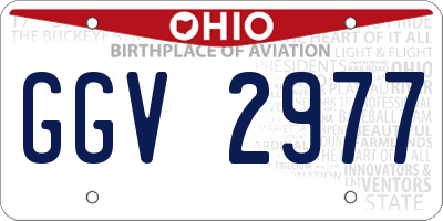 OH license plate GGV2977