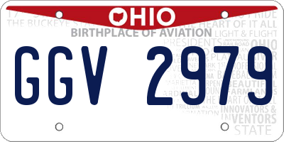 OH license plate GGV2979