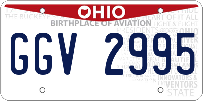 OH license plate GGV2995