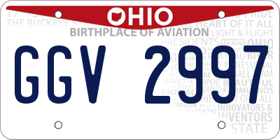OH license plate GGV2997