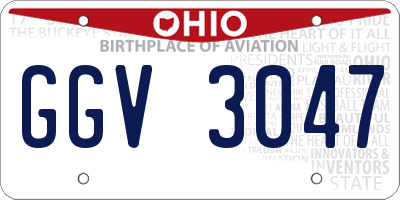 OH license plate GGV3047