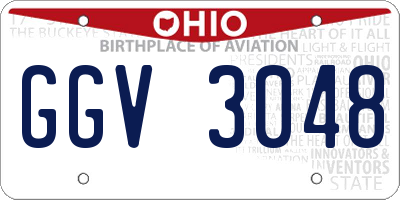 OH license plate GGV3048