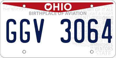 OH license plate GGV3064