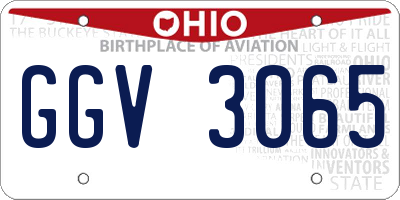 OH license plate GGV3065