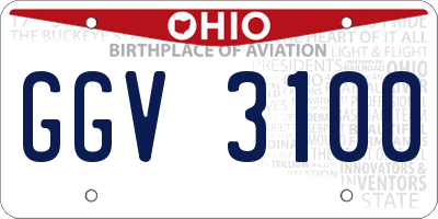 OH license plate GGV3100