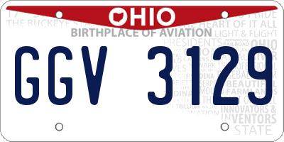 OH license plate GGV3129
