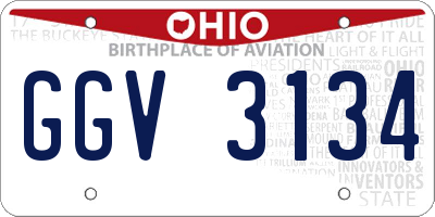 OH license plate GGV3134