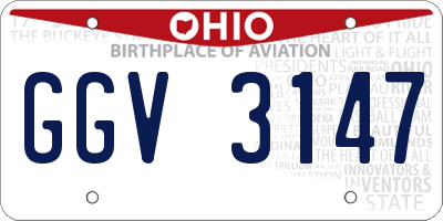 OH license plate GGV3147