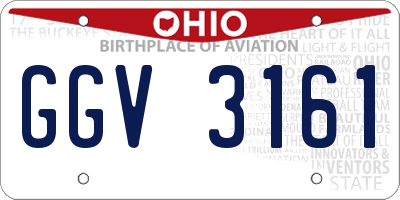 OH license plate GGV3161