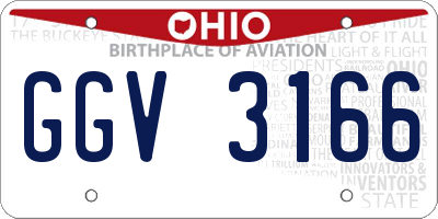 OH license plate GGV3166
