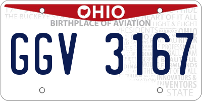 OH license plate GGV3167