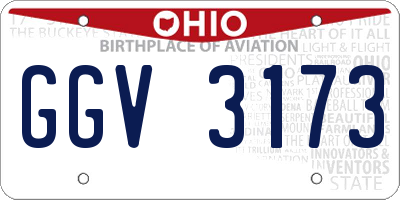 OH license plate GGV3173