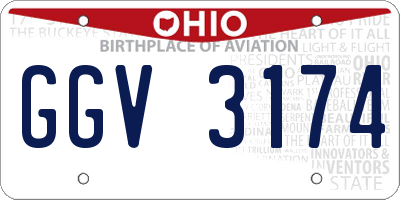 OH license plate GGV3174