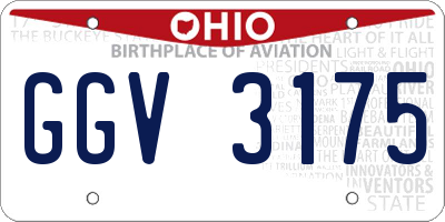 OH license plate GGV3175