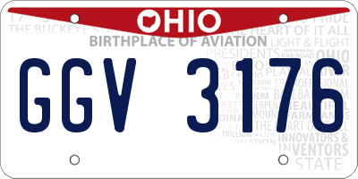 OH license plate GGV3176