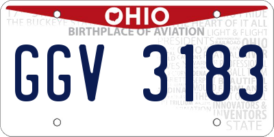 OH license plate GGV3183